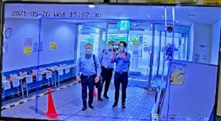 サーマルカメラの表示画面