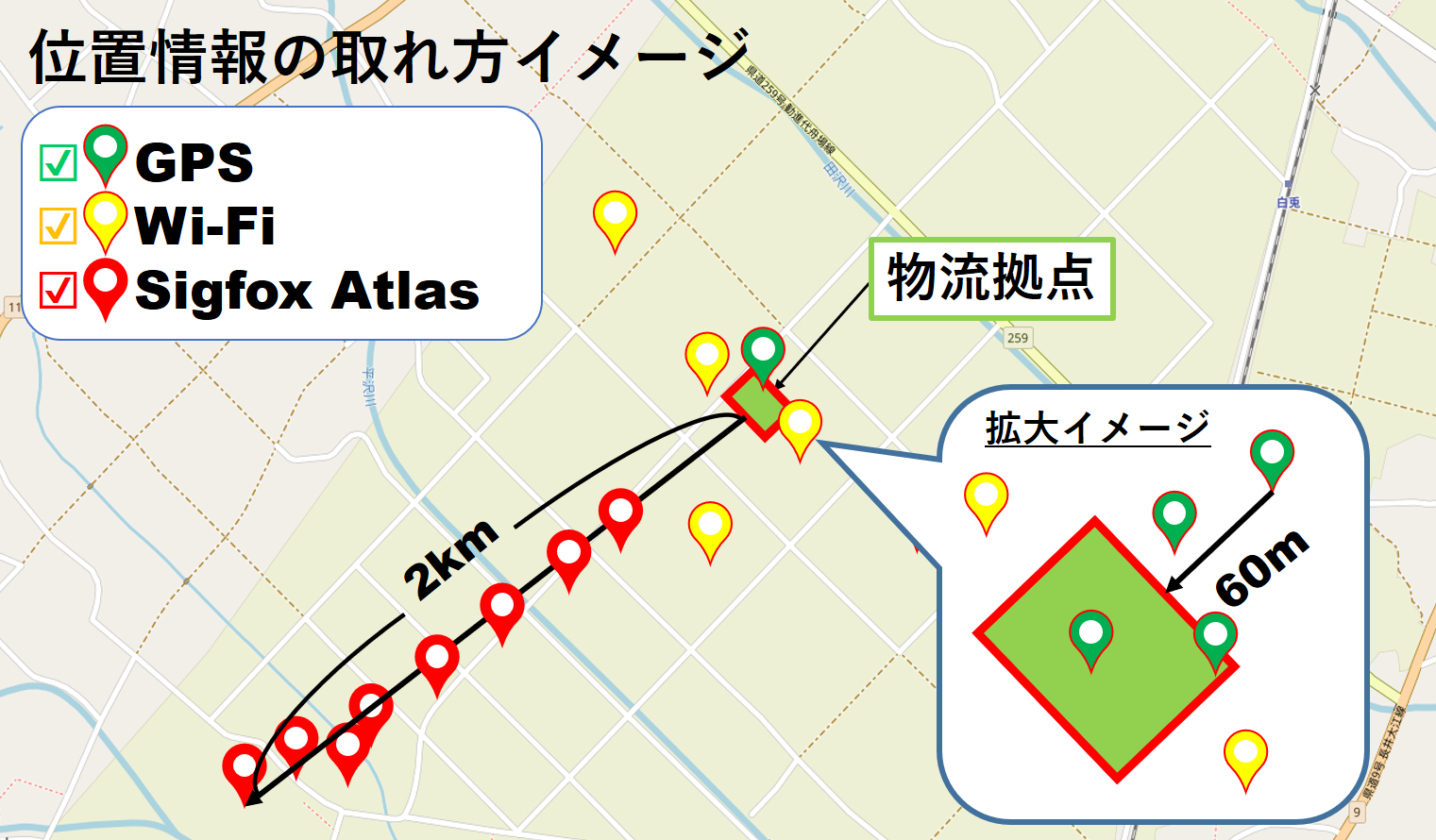 位置情報マップ例